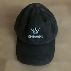 princess ロゴ 刺繍 キャップ ブラックのサムネイル