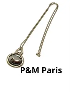 P&M Paris ネックレス ペンダント ヘマタイト シルバー ピーアンドエム