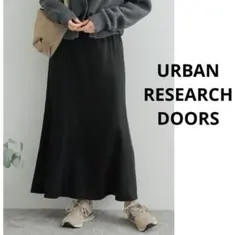 URBAN RESEARCH DOORS リヨセルツイルフレアマキシスカート