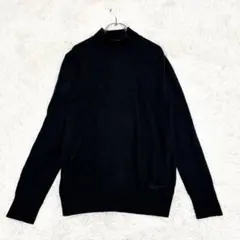ブラックレーベル クレストブリッジ タートルネック セーター チェック 黒 M