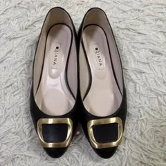 DIANAダイアナ キルティング×チェーン フラットシューズ 24.5cm - メルカリ
