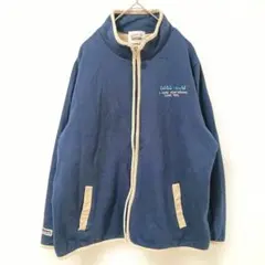 グーグーワールド  フリース ジャケット ネイビー ジップアップデザイン 3L