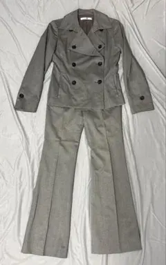 23区 グレー ダブルブレストジャケット フレアパンツセット