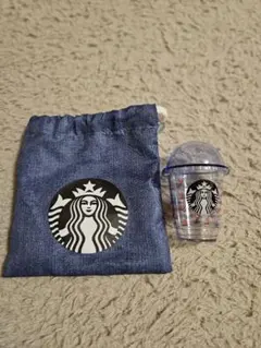 スターバックスコーヒー⭐ミニチュアフラッペ容器&巾着のサムネイル