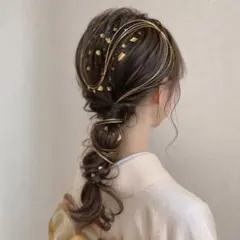 金箔 水引 髪飾りのサムネイル