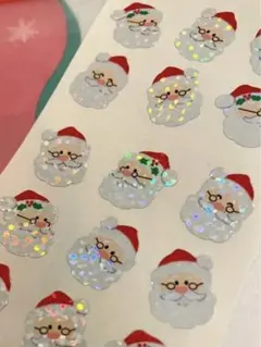 サンディライオン クリスマス サンタ ホログラム　ステッカー