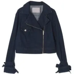 袖リボンデニムGジャン