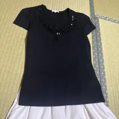 TO BE CHIC サマーニットトップス ブラック半袖のサムネイル