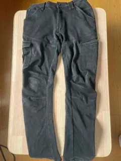 ワークマン 4D 防風 ウォーム パンツ ストレッチ M ブラック 裏起毛 防寒