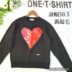 ONE・T・SHIRT　HAINES ハート 裏起毛　スウェット　トレーナー