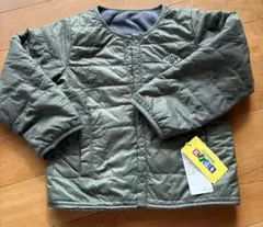 キッズジャケット オリーブグリーン 中綿入り　120㌢　リバーシブル