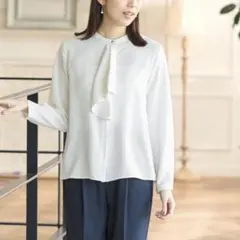 Honeys ボウタイブラウス【ホワイト】Lサイズ