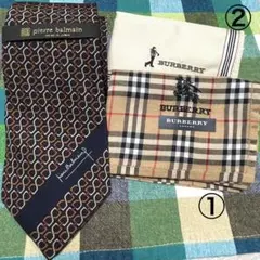 Burberry pierre balmain ネクタイ ハンカチセット