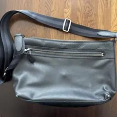【美品】COACH コーチ レザー ショルダーバッグ ブラック 本革