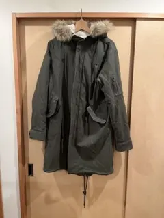 ファー付きオリーブグリーンモッズコート