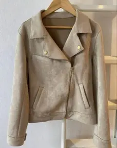 【美品】grove マシュマロタッチ　ライダースジャケット