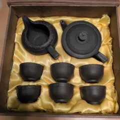 中国茶器セット 茶色陶器 7点　精品紫砂