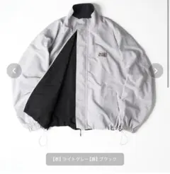 2wayリバーシブルナイロンドローコードショートブルゾン