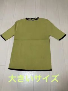 antiqua 半袖 リブニット ライムグリーンのサムネイル