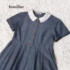 familiar ファミリア 半袖ワンピース 110 グリーン チェック柄 - メルカリ