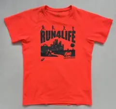 アシックス asics ランニング ウェア 蛍光オレンジ L シャツ