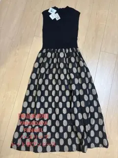 【新品未使用】YAMADAYA FENNELノースリーブドット柄ワンピース