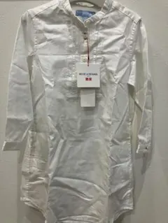 新品 UNIQLO コットンツインワンピース ホワイト 長袖シャツ
