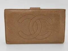CHANEL 雙摺錢包 米色