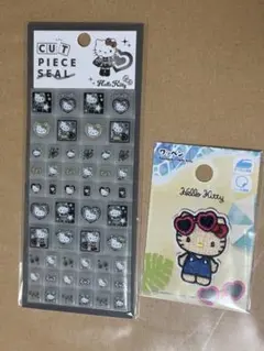 ハローキティ ピースシールセット　タイルシール　ワッペンセット