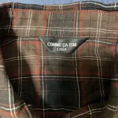 長袖　comme ca ismシャツ　ブラウス　チェック　コムサイズム　120
