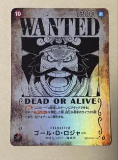 佐*也様 ワンピースカード　ロジャー　手配書