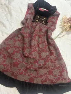 4日限定価格！美品axes femme♡薔薇フロッキーチュニックy2k00s