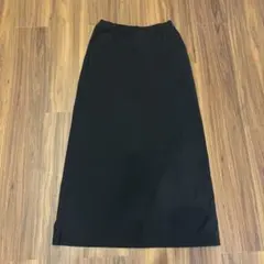 ユニクロ エアリズム 黒 スリット入り ロングスカート M