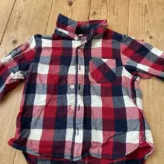 無印良品　チェック柄長袖シャツ サイズ100