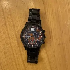 GENEVA メンズ 腕時計 ブラック クォーツ