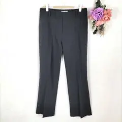 グラシア　ダークグレー　スラックス　　センタープレス　オフィス　スーツパンツ