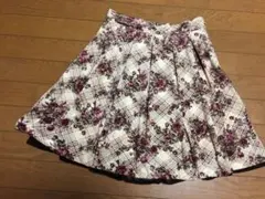 レストローズ*ベロアナンシーローズチェックスカート*美品