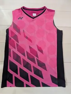 YONEX ノースリーブシャツ ピンク×ブラック