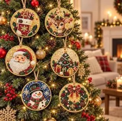 ② クリスマス ダイヤモンドアート オーナメント ツリー サンタ 6種