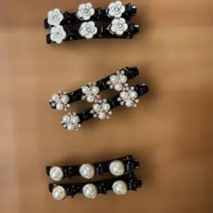 ♣︎新品未使用♣︎花モチーフ ヘアクリップ 2個セット