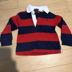 RALPH LAUREN ポロシャツ 2/2T 赤と紺　100 長袖