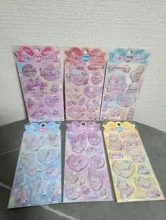 韓国限定 サンリオ公式 ウォーターシール 立体シール 6種セット