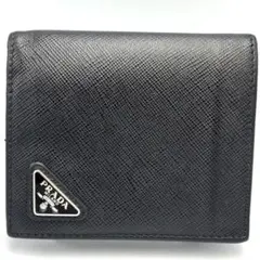 極美品✨プラダ　二つ折り財布 楽天市場】プラダ 二つ折り財布 がま口財布 ミニ財布 黒