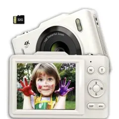 デジタルカメラ 4K対応小型 6800万画素32GB Micro SDカード付きのサムネイル