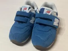 美品 new balance Classic 574 スニーカー 青　15cm