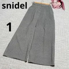 ◆ スナイデル ギンガムチェックワイドパンツ 白黒 ブラック