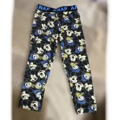 ANAP ディズニー ミッキー＆ドナルド　総柄 ロングパンツ　110cm レアのサムネイル