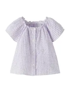 ZARA kids ザラキッズ　エンブロイダリーギンガムチェックブラウス