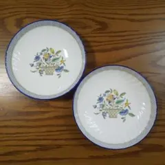 12/5～15発送お休み★ミントン☆ハドンホール トレリス ブルー ２枚セット