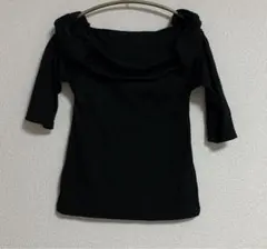 レディアゼル　RedyAzel Tシャツ　カットソー　リボン　ブラック　黒